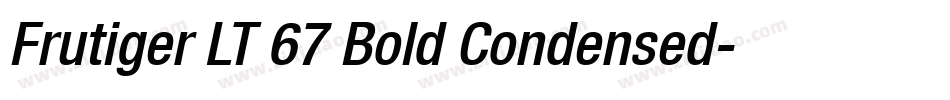 Frutiger LT 67 Bold Condensed字体转换